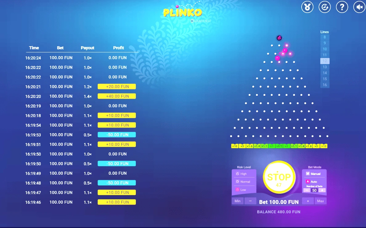 Обзор Plinko от BGaming