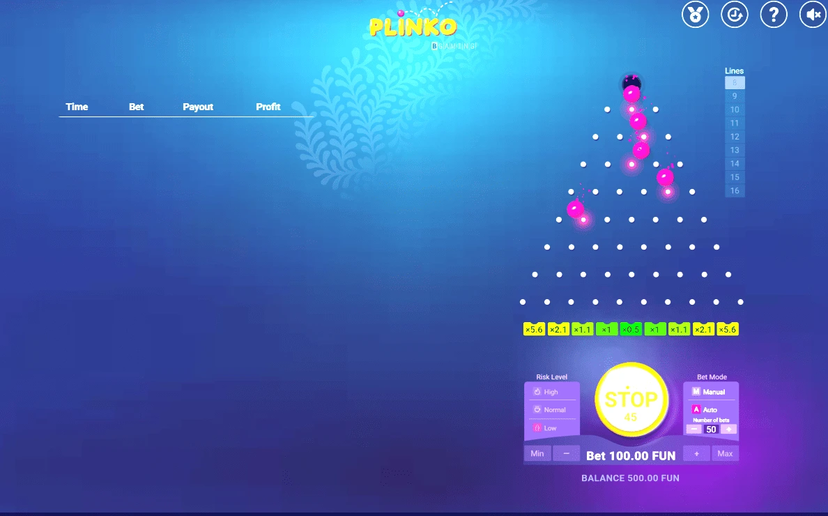 Стратегии в Plinko от BGaming